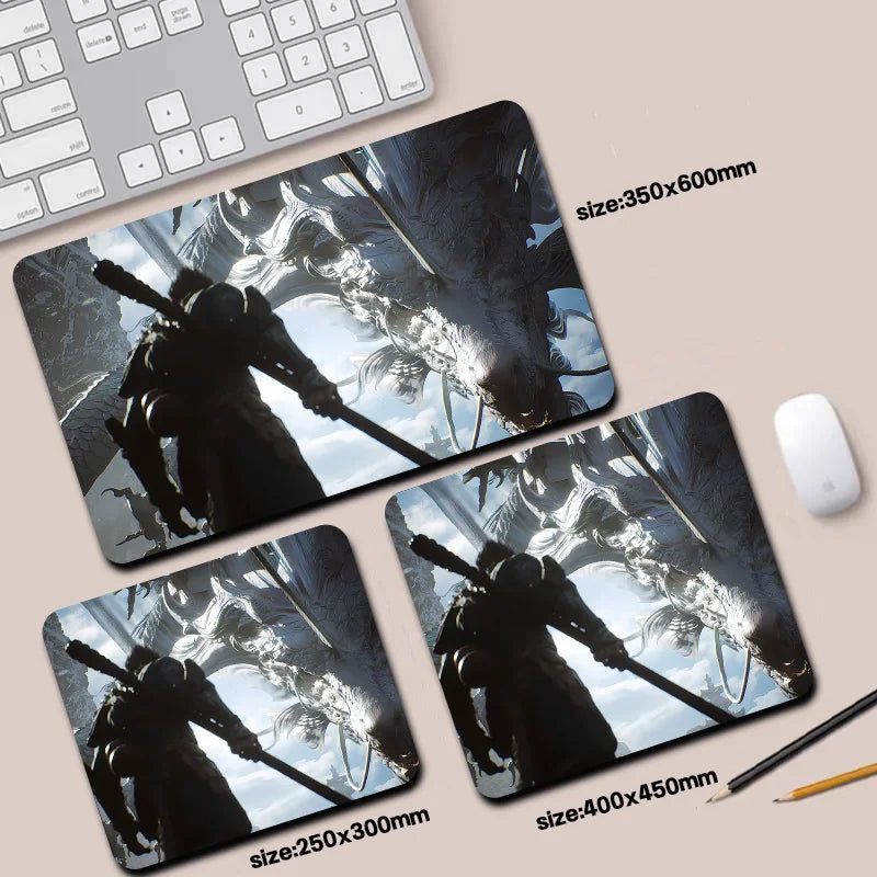 New Black Myth Wukong Heated Large Size Gaming Mouse Pad Wrist Rest Non-Slip Waterproof Cartoon Natural Rubber Radiation