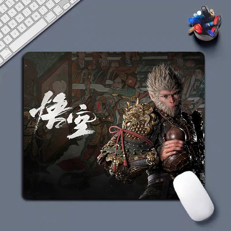 New Black Myth Wukong Heated Large Size Gaming Mouse Pad Wrist Rest Non-Slip Waterproof Cartoon Natural Rubber Radiation