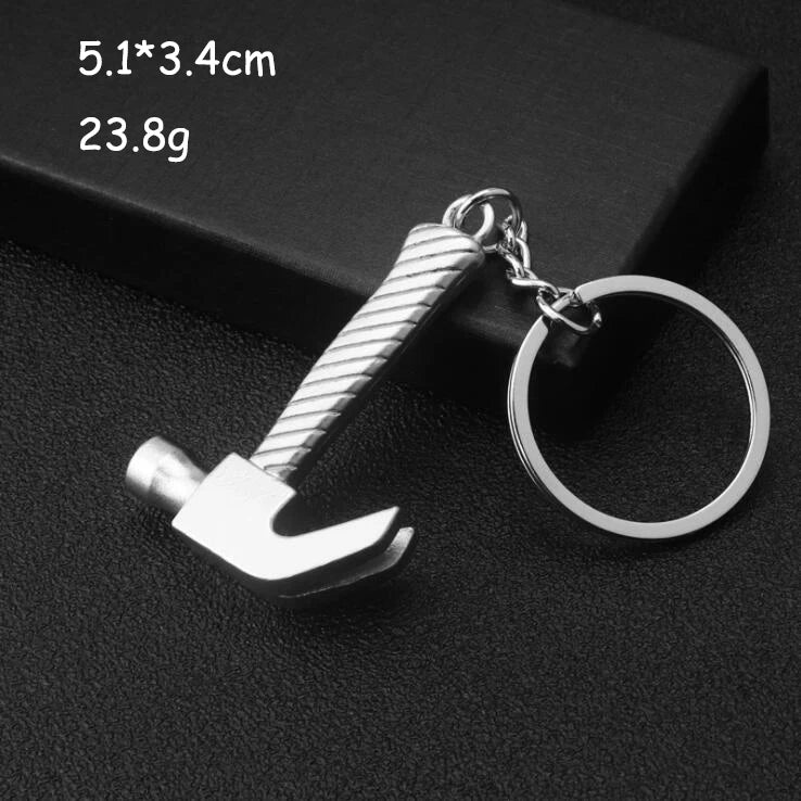 Keychains For Men and women Car Bag KeyRing Outdoor Combination Tool Portable Mini Utility Pocket Clasp Ruler Hammer Wrench Pliers Shovel