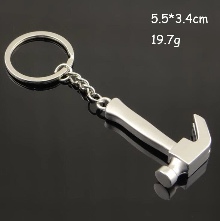 Keychains For Men and women Car Bag KeyRing Outdoor Combination Tool Portable Mini Utility Pocket Clasp Ruler Hammer Wrench Pliers Shovel