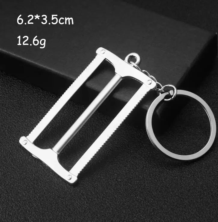 Keychains For Men and women Car Bag KeyRing Outdoor Combination Tool Portable Mini Utility Pocket Clasp Ruler Hammer Wrench Pliers Shovel