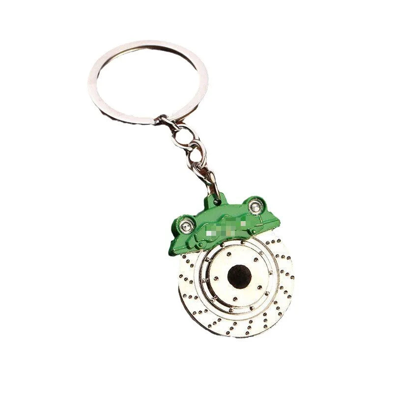 Gift Brake Disc Wheel Hub Caliper Metal Keychain Car Modification Waist Hanging Key Ring Chain Pendant