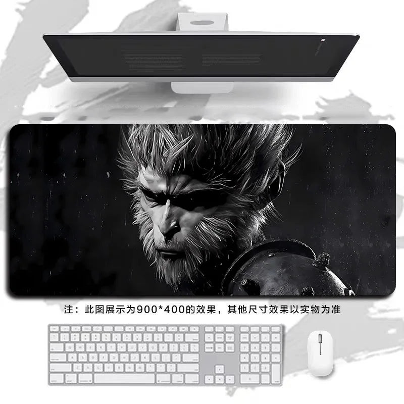 New Black Myth Wukong Heated Large Size Gaming Mouse Pad Wrist Rest Non-Slip Waterproof Cartoon Natural Rubber Radiation