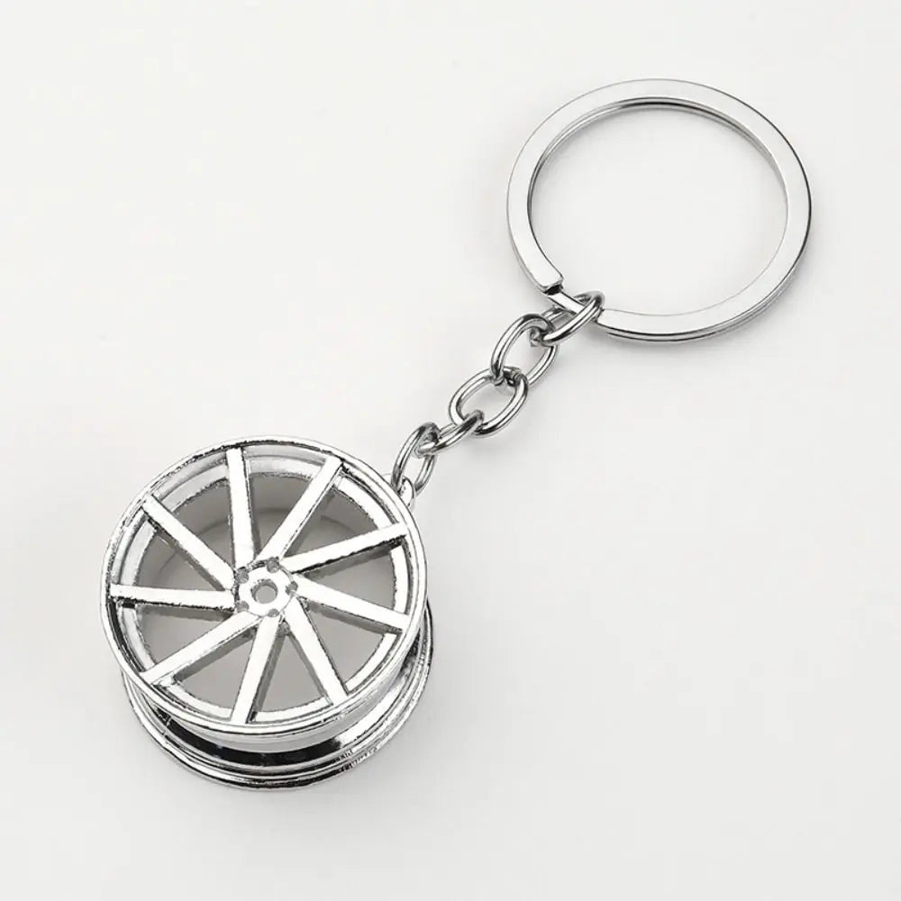 Creative Alloy Car Wheel Keychain Wheel Hub Mini Tire Rim Key Holder Keyring INS All-match