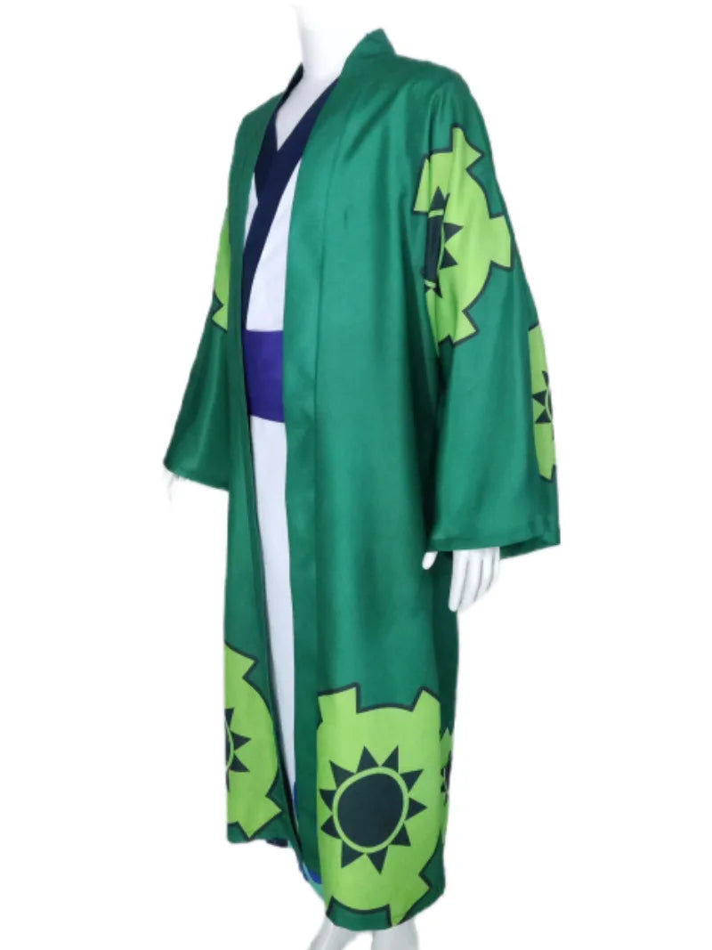 Fantasia Wano Country Roronoa Of Zoro Cosplay Kimono Anime Pirate Disfraz Costume Men Male Halloween Carnival Party Clothes