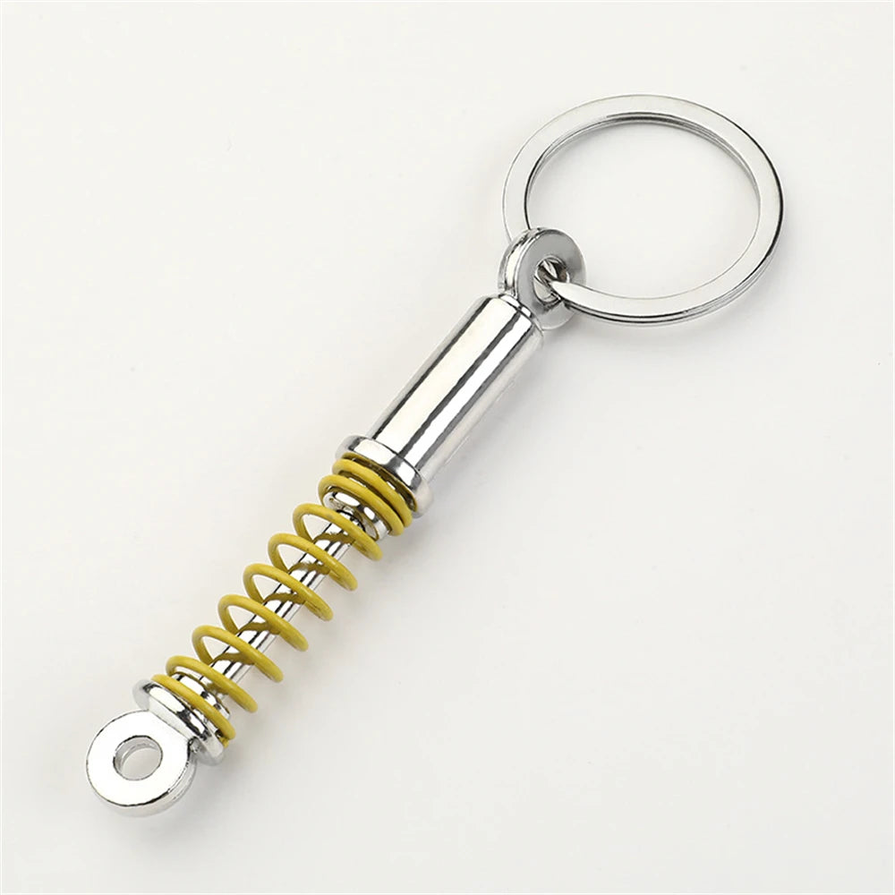 Creative Speed Gearbox Keychain Gear Head Pendant Keyring for Car Key Turbo Hub Brake Disc Charms Shock Absorber Keys Holder