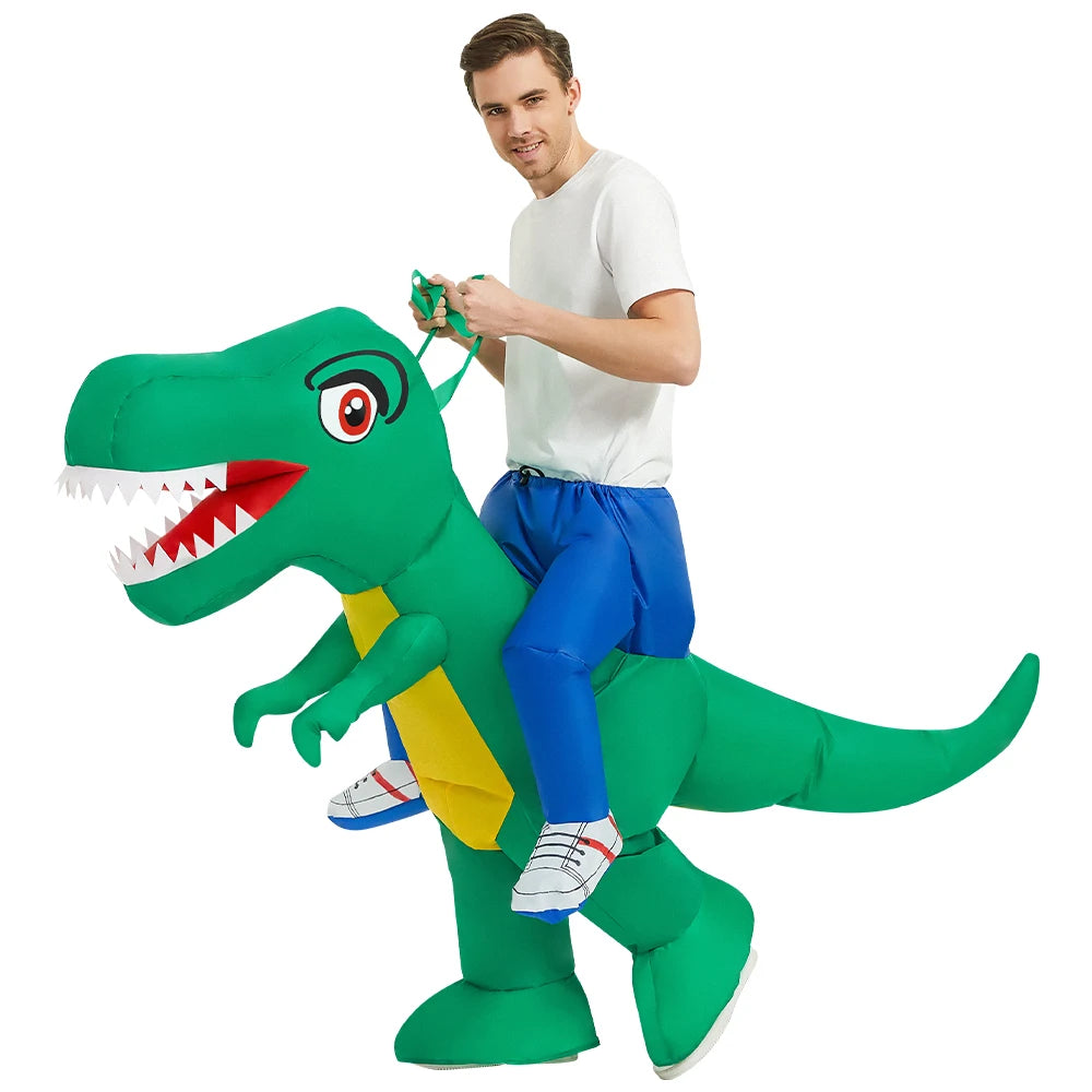Purim Anime Fancy Mascot Dinosaur Inflatable Costume Christmas Halloween Cosplay Costumes Dress T-rex Suit for Adult Man Woman