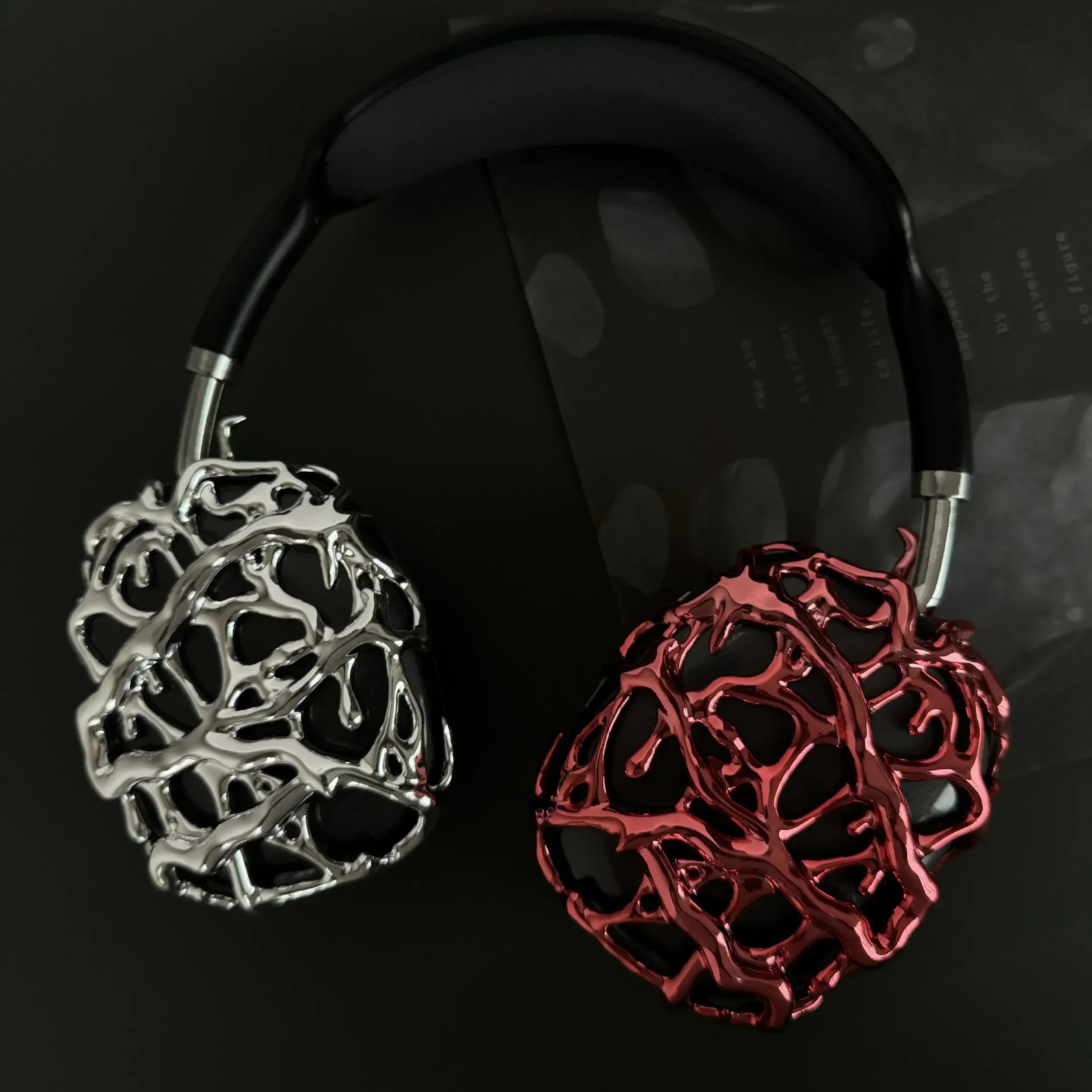 for Airpods Max Case Metal Liquid Thorn Headphones Case for AirpodsMax Attachment Y2k Decoration Red Headset Accessories Gifts