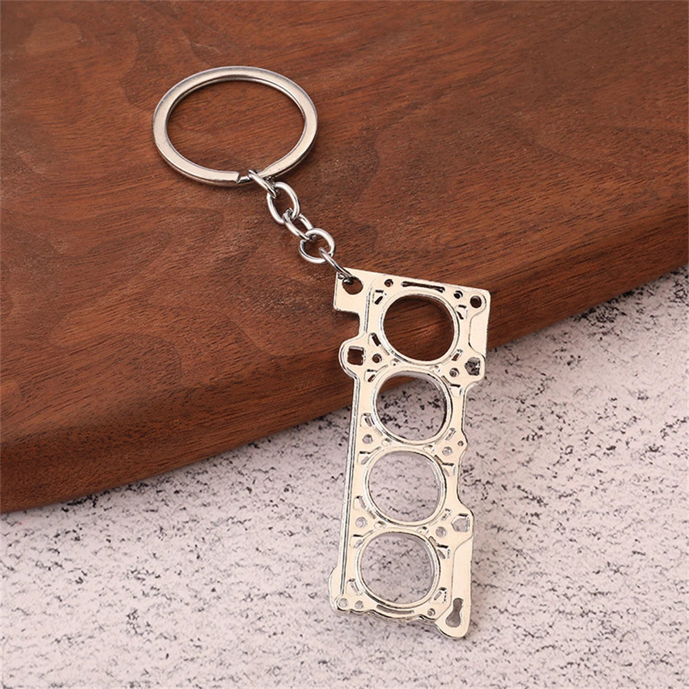 Creative Speed Gearbox Keychain Gear Head Pendant Keyring for Car Key Turbo Hub Brake Disc Charms Shock Absorber Keys Holder