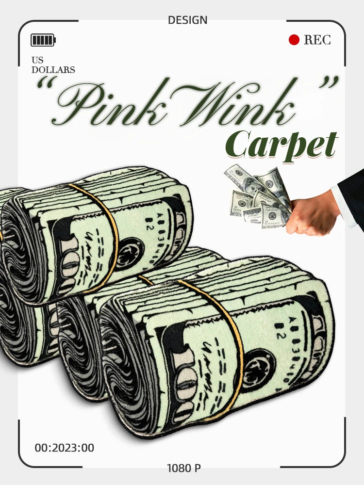 Money Creative Carpet Cozy Soft Bedroom Carpets Y2K Bedside Rugs Living Room US dollar Rug Bathroom Door Mat Dry Absorbent Mats