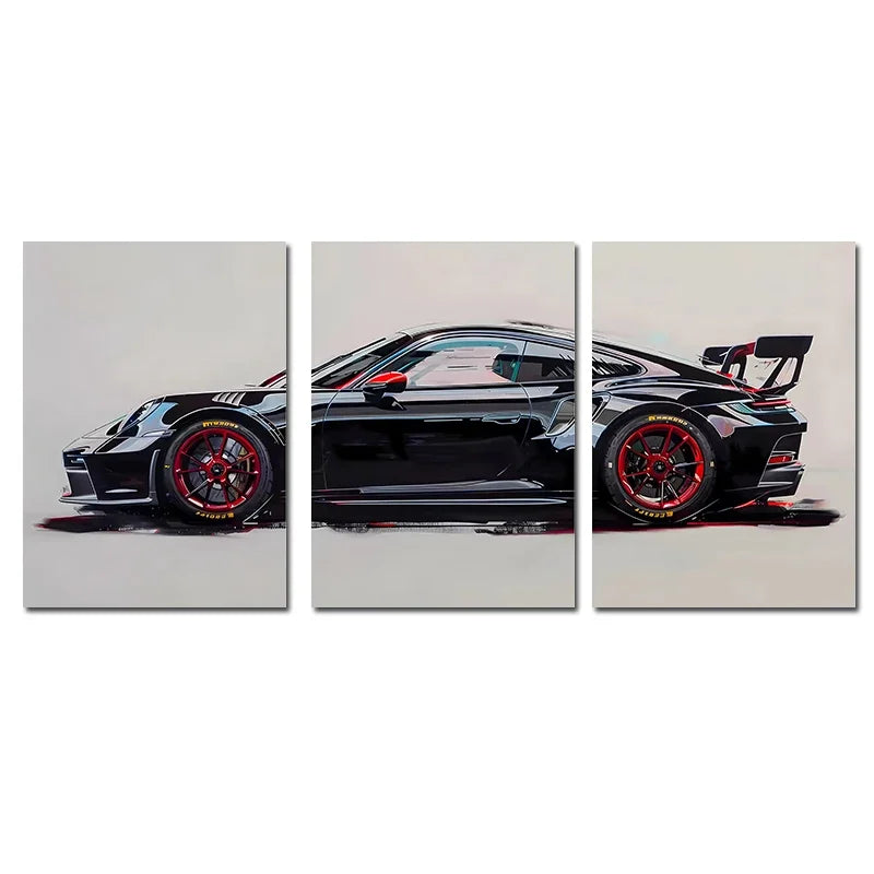 3Pcs Supercar Posters Sports Cars Print Famous Cars Canvas Painting Car Wall Art for Boys Room Home Decoration Birtday Gift
