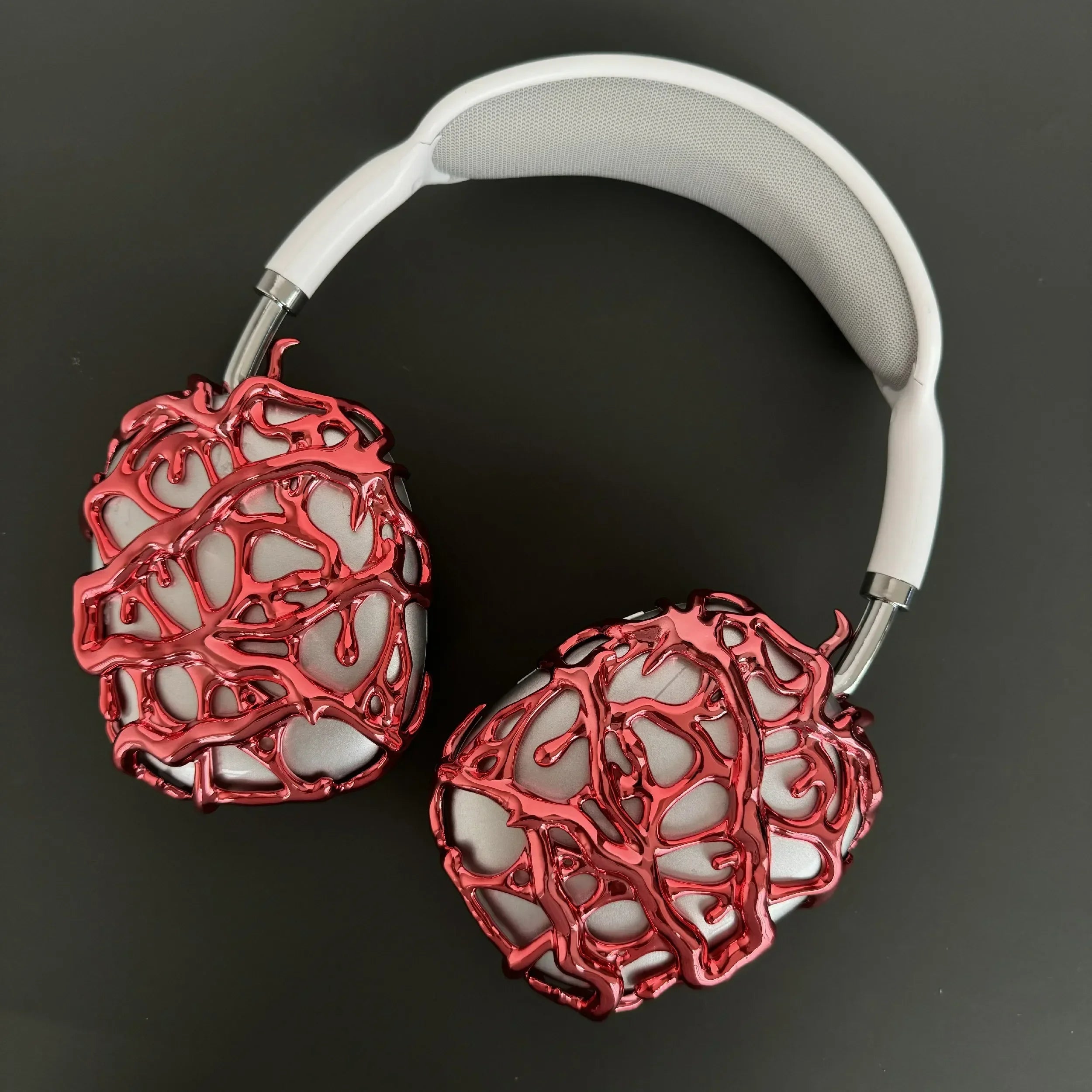 for Airpods Max Case Metal Liquid Thorn Headphones Case for AirpodsMax Attachment Y2k Decoration Red Headset Accessories Gifts