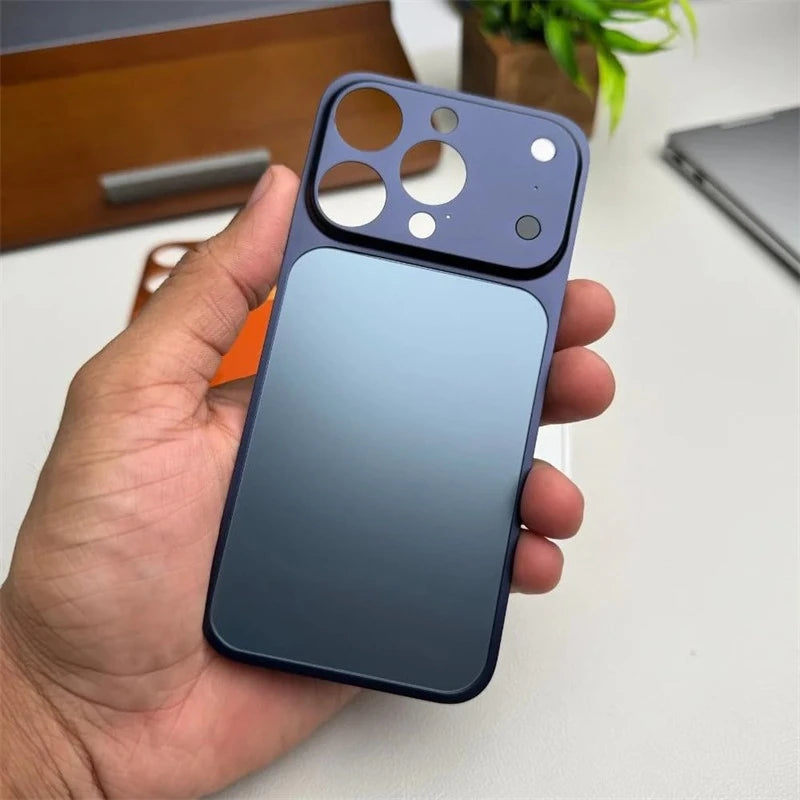 Change To 17Pro Max Metal Back Plate Screen Protector for IPhone 16 15 14 13 Pro Max 16Pro 15Pro Film Converter Sticker Cover