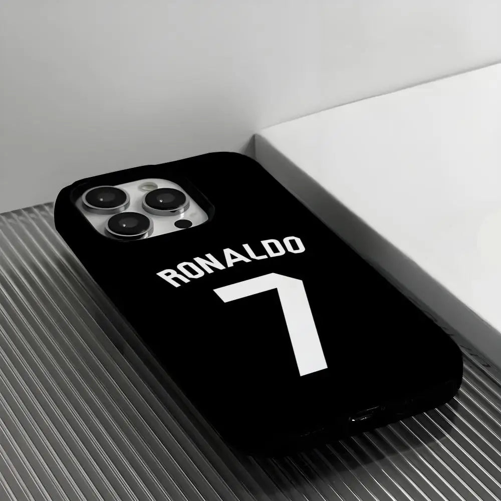 CR7 Cristiano Ronaldo   Phone Case Film for iPhone 16 15 14 13 12 11 Pro Max Plus Luxury Magnetic Double-layer Cover
