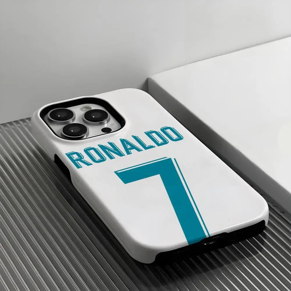CR7 Cristiano Ronaldo   Phone Case Film for iPhone 16 15 14 13 12 11 Pro Max Plus Luxury Magnetic Double-layer Cover
