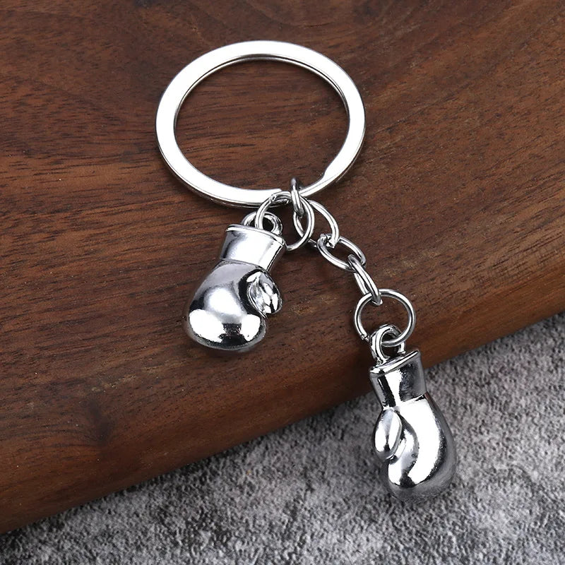 Unique Boxing Gloves Key Chain Simulation Fitness Equipment Pendant Personalized Keyring for Men Women Couple Car Keys Pendant