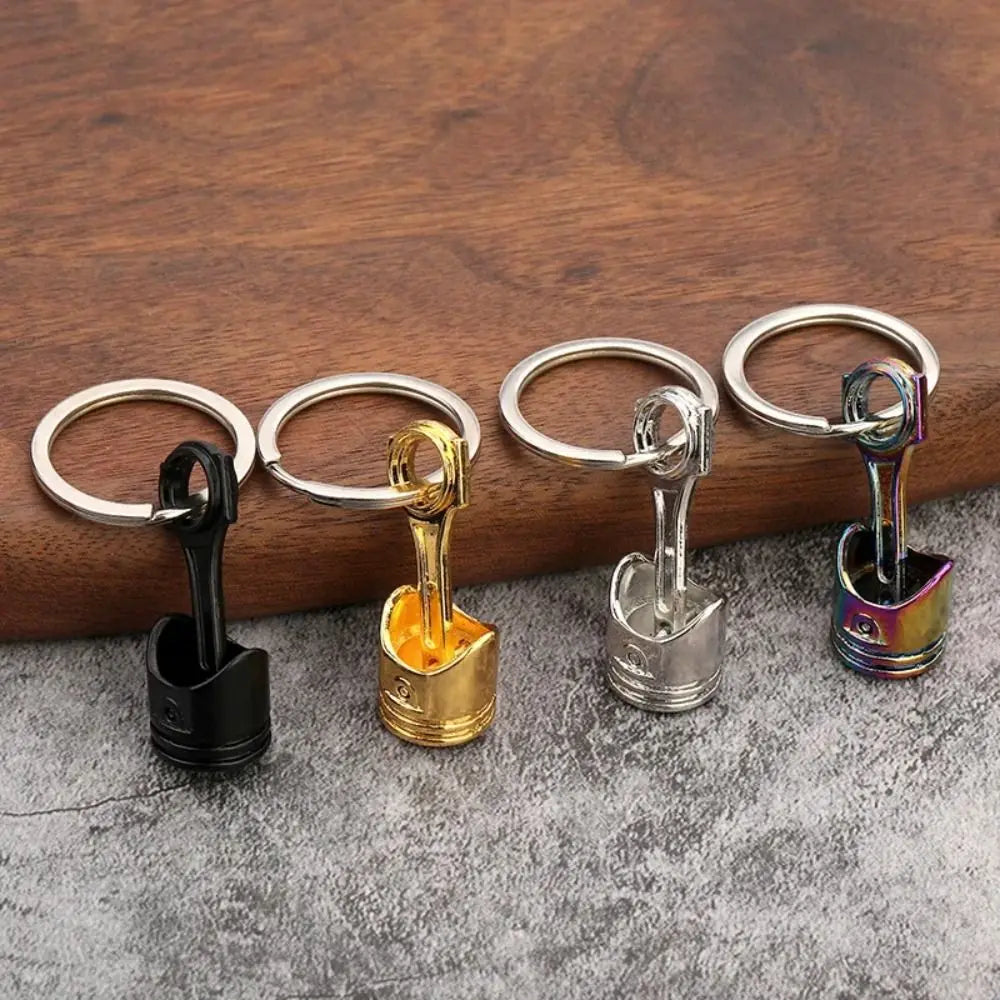 Creative Alloy Car Engine Piston Keychain INS Car Accessories Piston Model Keyring Mini Keyring Auto Parts