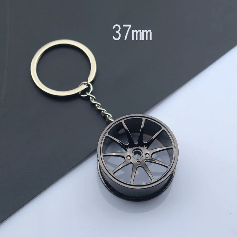 Creative Speed Gearbox Keychain Gear Head Pendant Keyring for Car Key Turbo Hub Brake Disc Charms Shock Absorber Keys Holder