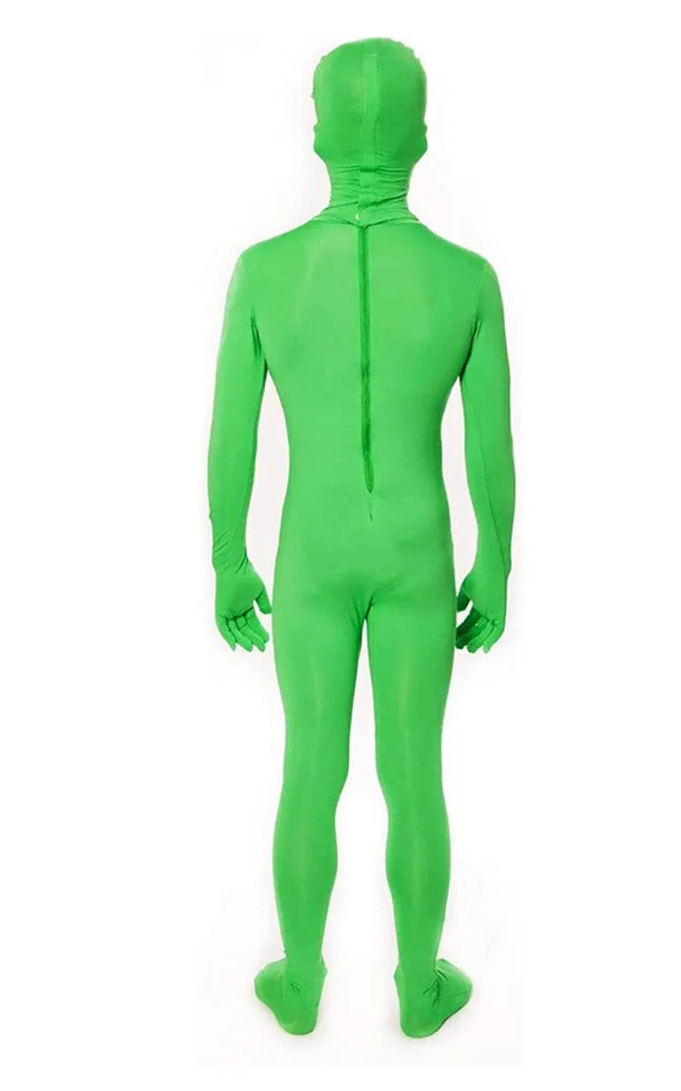 Adult ET Alien Cosplay Costume Zentai Jumpsuits Halloween Carnival Masquerade Bodysuit Suit Green ET Alien Mascot