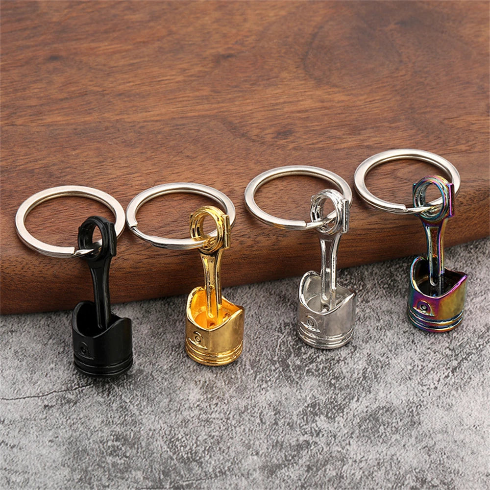 Creative Speed Gearbox Keychain Gear Head Pendant Keyring for Car Key Turbo Hub Brake Disc Charms Shock Absorber Keys Holder
