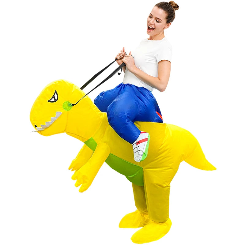 Purim Anime Fancy Mascot Dinosaur Inflatable Costume Christmas Halloween Cosplay Costumes Dress T-rex Suit for Adult Man Woman