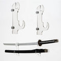 2PCS Acrylic Wall Mount Samurai Sword Stand Holder Rack for Displaying Lightsabers Knives Samurai Sabres Chinese Swords-Staff