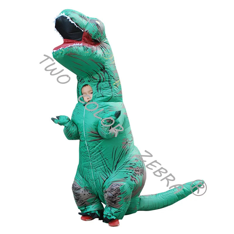 Dinosaur Inflatable Costume Fancy Mascot Anime Halloween Party Cosplay Costumes for Adult Kids Interesting Dino Cartoon Suit