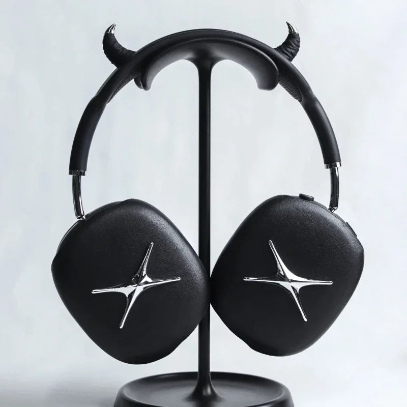 for AirpodsMax Case Devil Horn Y2K Custom Headphone Decoration Earphone Case for AirpodMax Attachment Cover Headphone Accessory