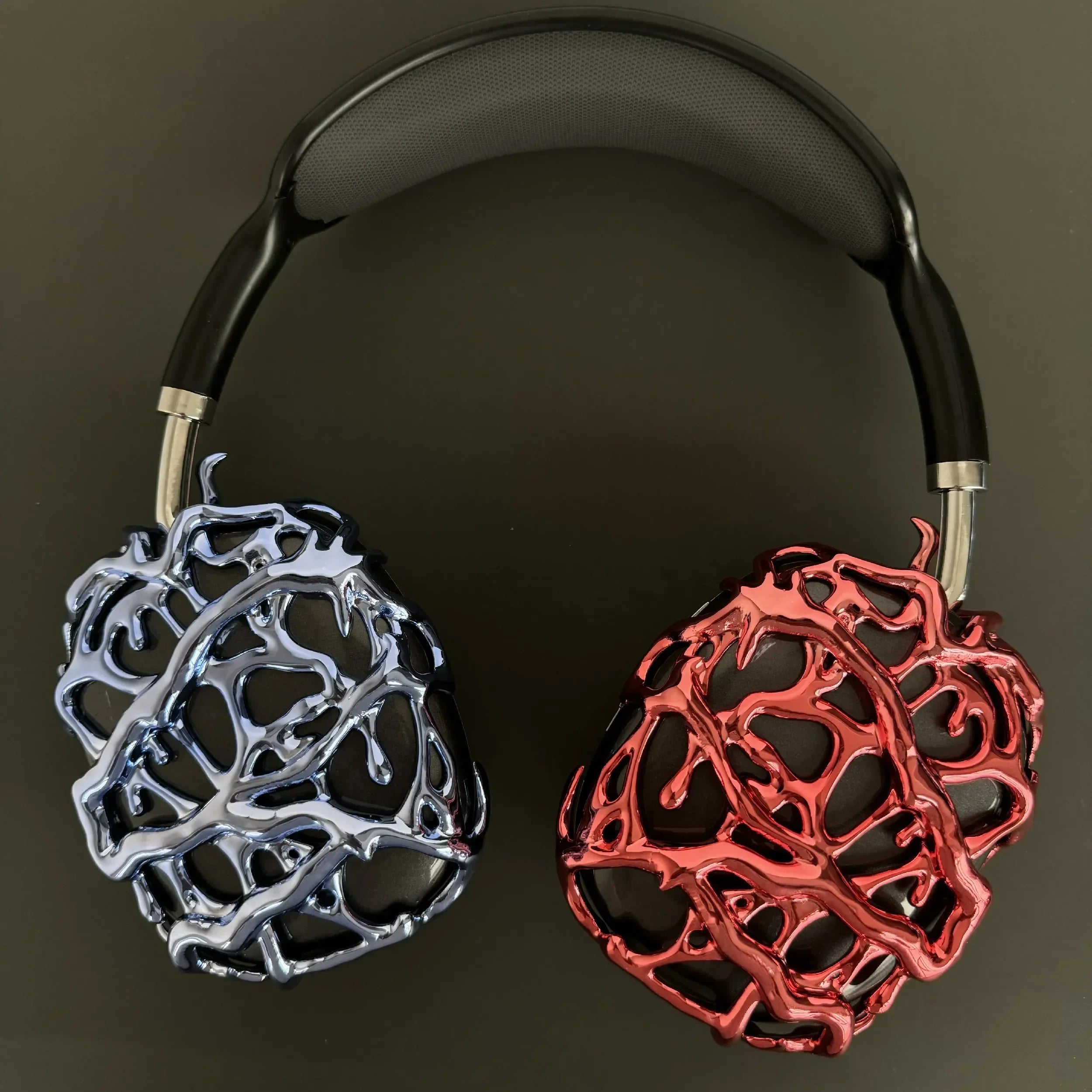 for Airpods Max Case Metal Liquid Thorn Headphones Case for AirpodsMax Attachment Y2k Decoration Red Headset Accessories Gifts
