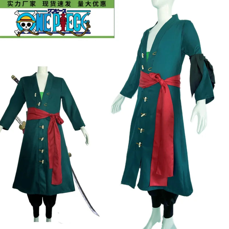 Fantasia Wano Country Roronoa Of Zoro Cosplay Kimono Anime Pirate Disfraz Costume Men Male Halloween Carnival Party Clothes