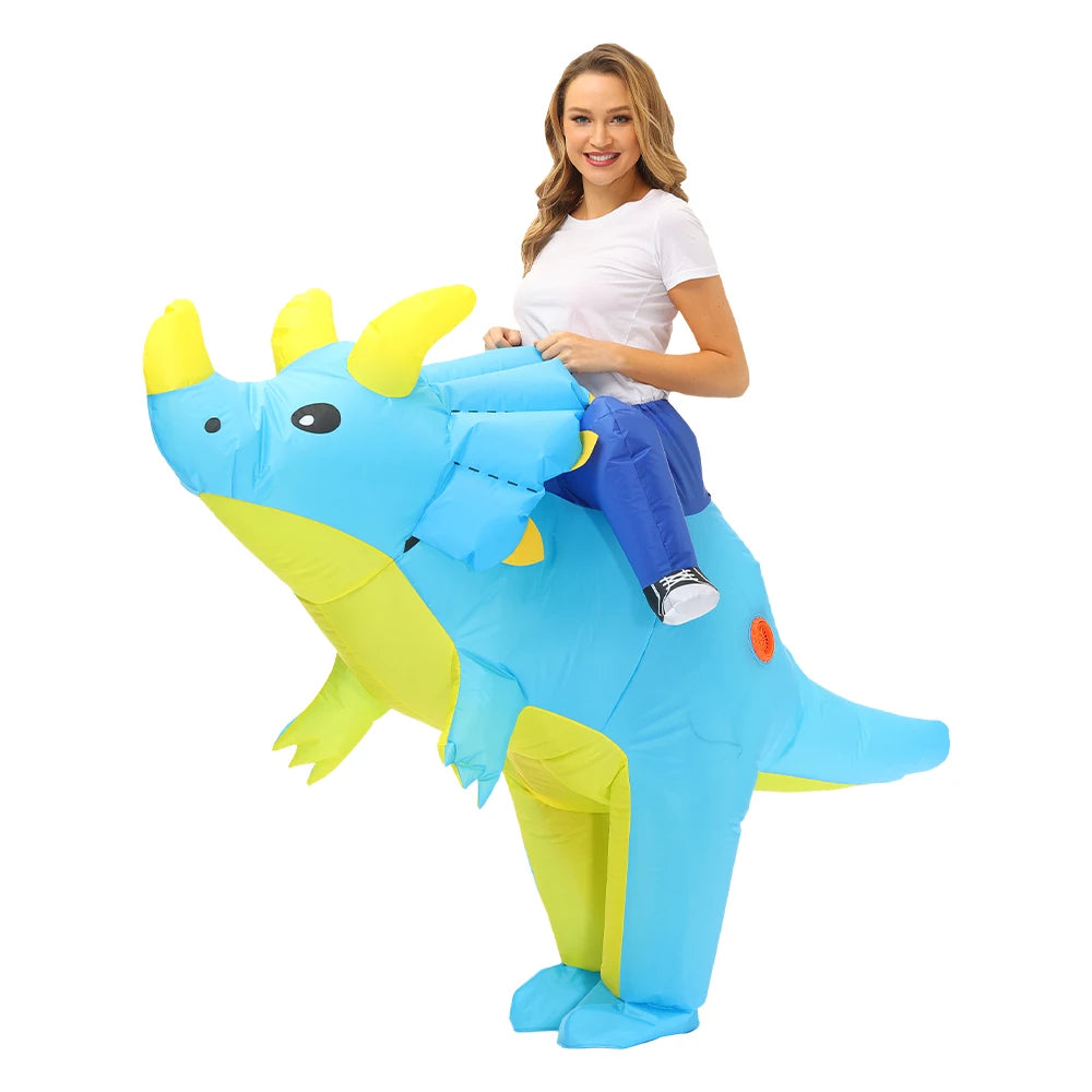 Purim Anime Fancy Mascot Dinosaur Inflatable Costume Christmas Halloween Cosplay Costumes Dress T-rex Suit for Adult Man Woman