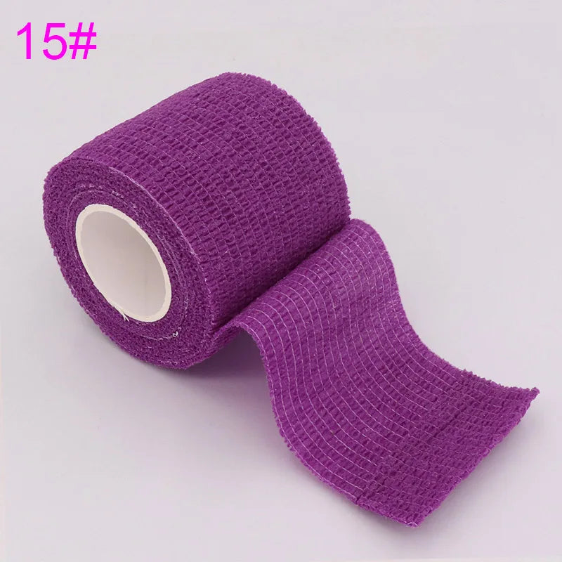 18 Colors Colorful Athletic Wrap Tape Self Adhesive Elastic Bandage Bands Sports Protector For Knee Finger Ankle Palm Pet