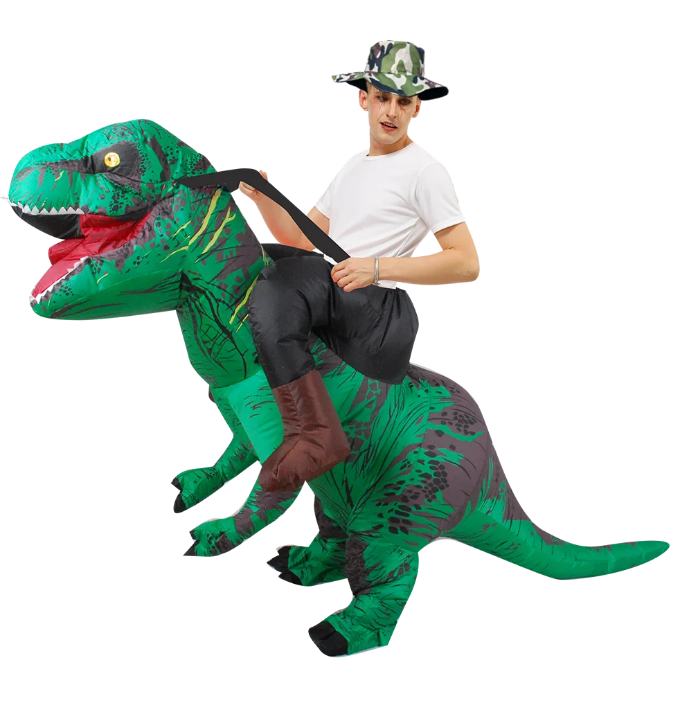 Purim Anime Fancy Mascot Dinosaur Inflatable Costume Christmas Halloween Cosplay Costumes Dress T-rex Suit for Adult Man Woman