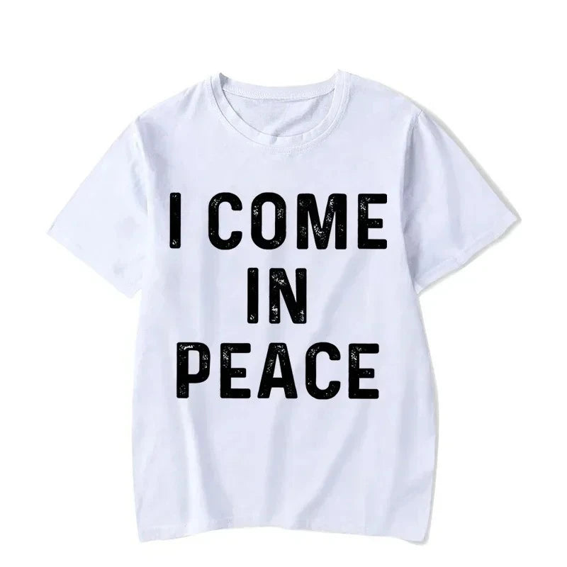 I Come in Peace I'm Peace Funny Matching Couples I Come in Peace Couple Matching Women TShirt Lovers Men Tshirts Tee Y2k Clothes