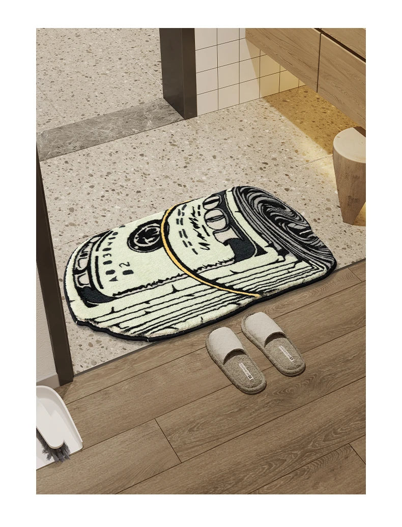 Money Creative Carpet Cozy Soft Bedroom Carpets Y2K Bedside Rugs Living Room US dollar Rug Bathroom Door Mat Dry Absorbent Mats