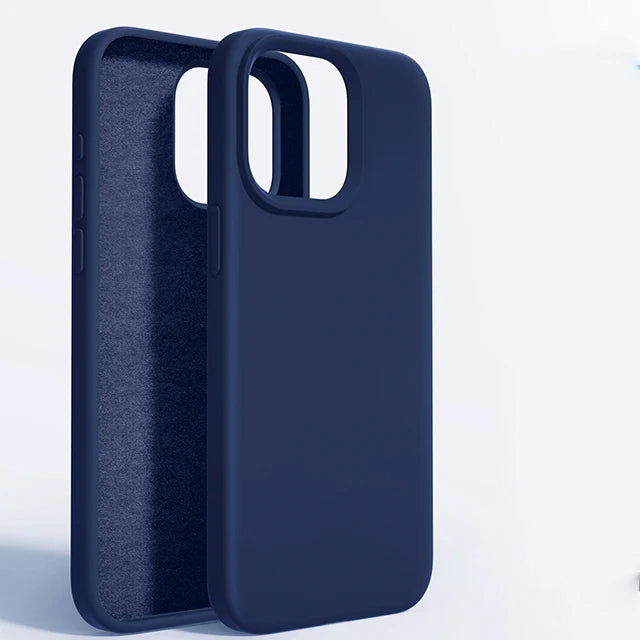 Original Liquid Silicone Case For iPhone 15 14 11 13 12 Pro Max Mini XR X XS 8 7 6 Plus Luxury Phone Cases Shockproof Soft Cover