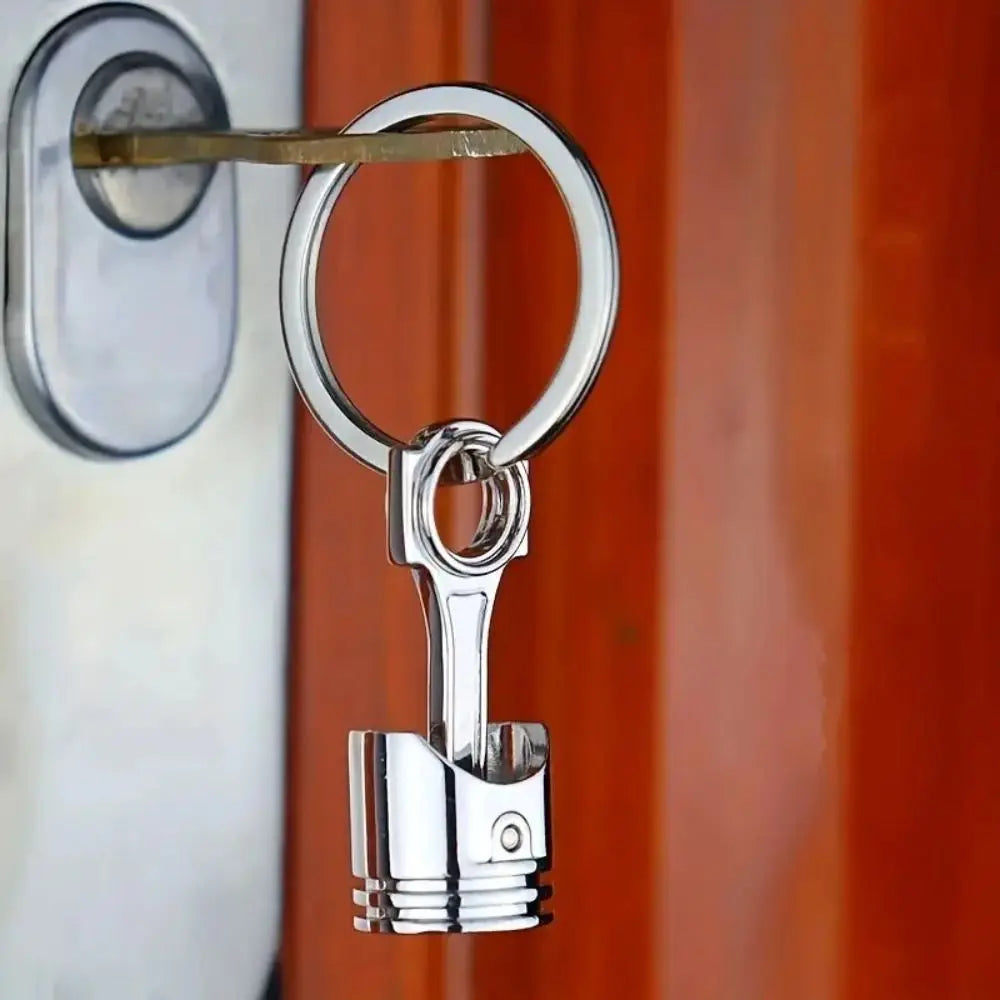 Creative Alloy Car Engine Piston Keychain INS Car Accessories Piston Model Keyring Mini Keyring Auto Parts