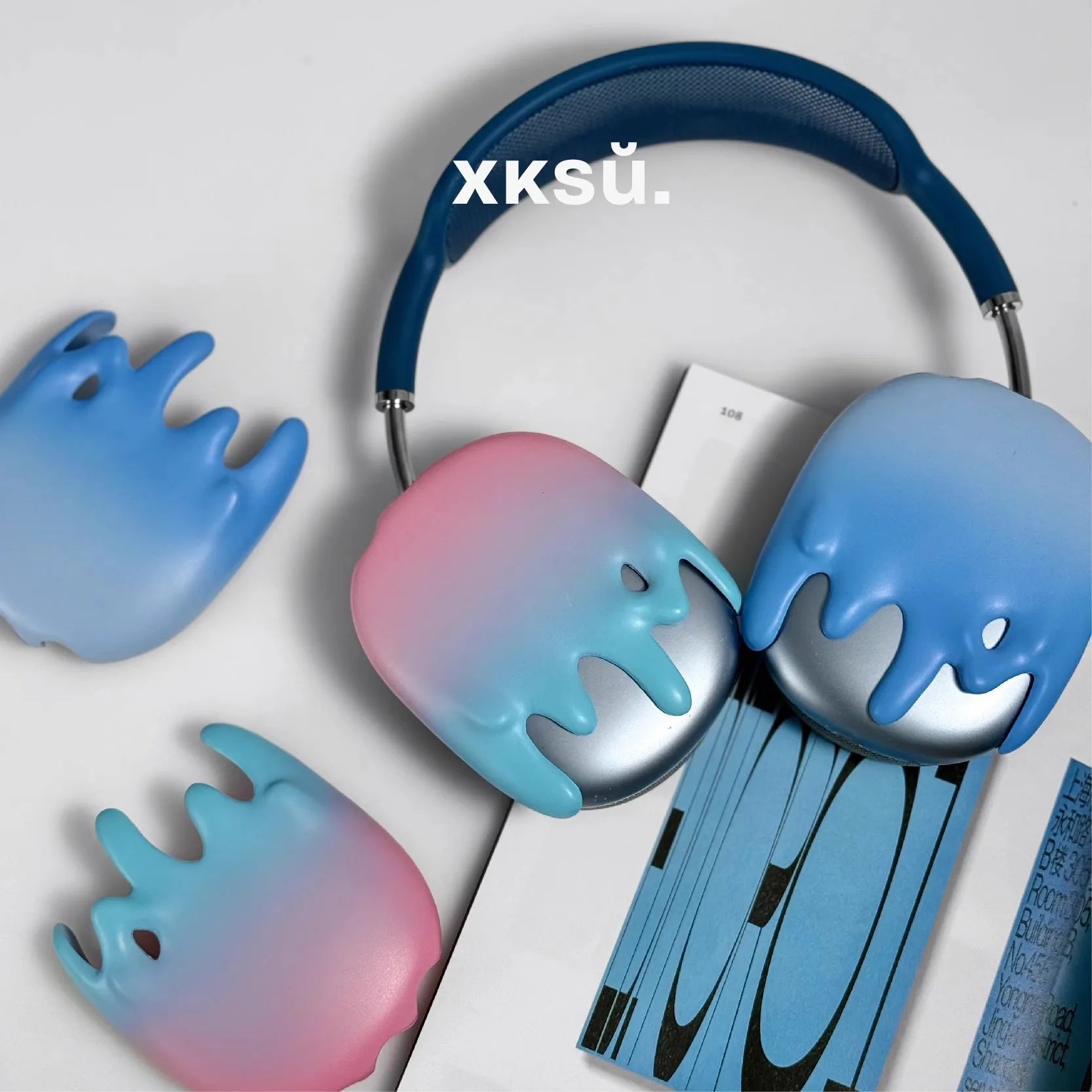 Gradient Case for Airpods Max Case Cover Transparent Creative Headphone Decoration for Airpods Max2 Headphone Case Accessory Y2k
