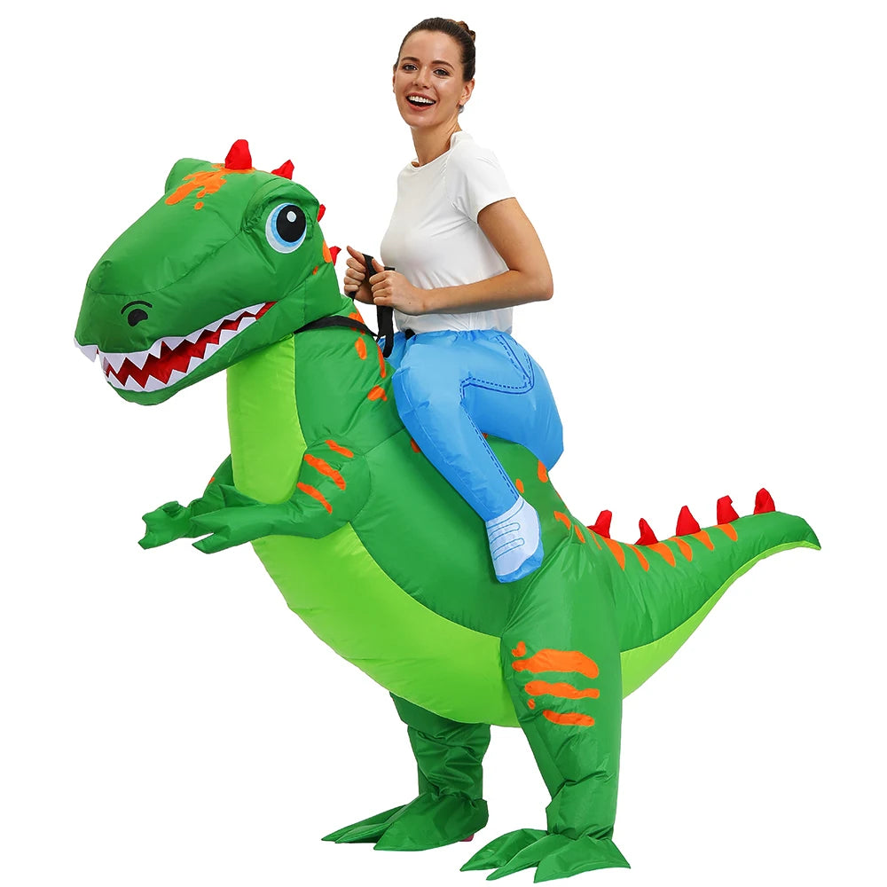 Purim Anime Fancy Mascot Dinosaur Inflatable Costume Christmas Halloween Cosplay Costumes Dress T-rex Suit for Adult Man Woman