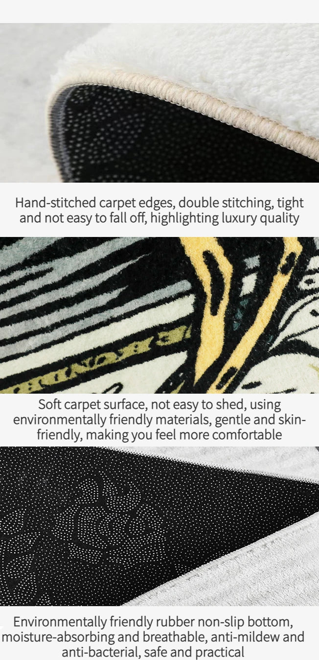 Money Creative Carpet Cozy Soft Bedroom Carpets Y2K Bedside Rugs Living Room US dollar Rug Bathroom Door Mat Dry Absorbent Mats