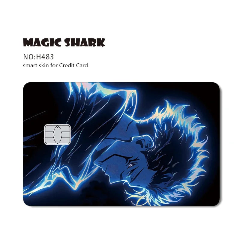 100% New Anime Jujutsu Kaisens Gojo Holographic Laser Shinny Front Credit Debit Bank Card Sticker Film Skin Cover
