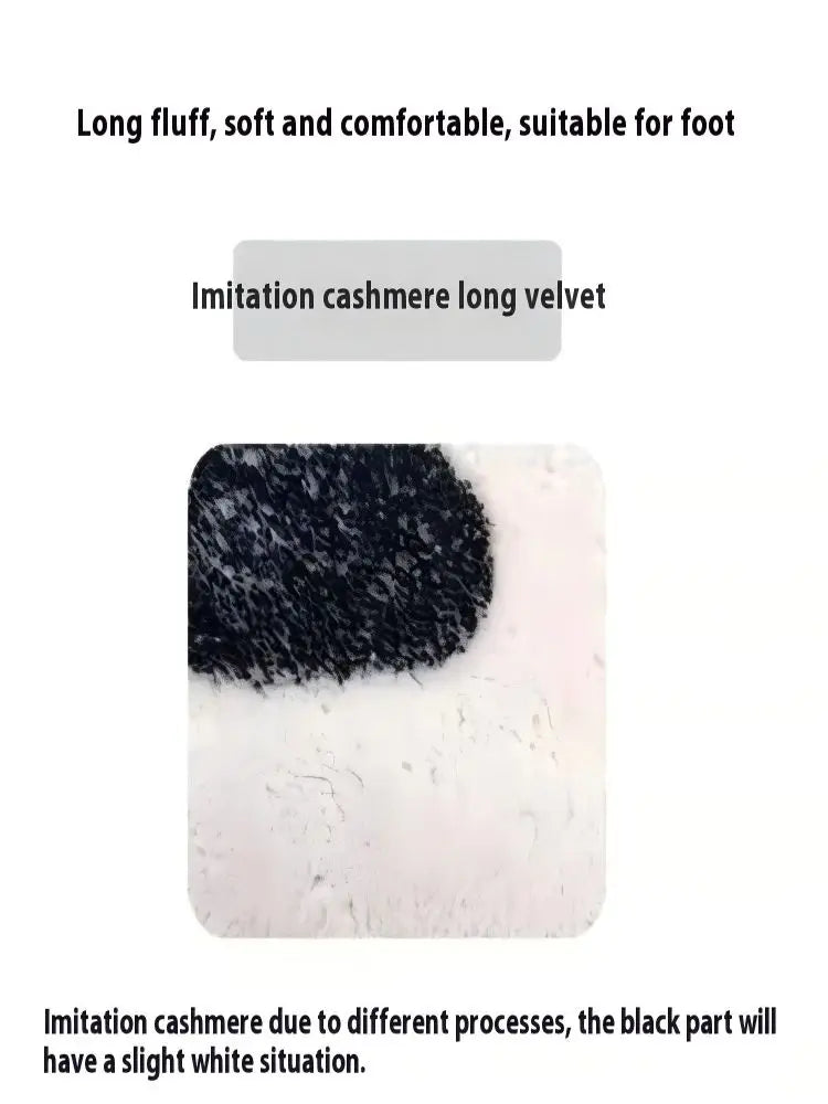 Piggy Bank Design Faux Cashmere Rug Anti-Slip