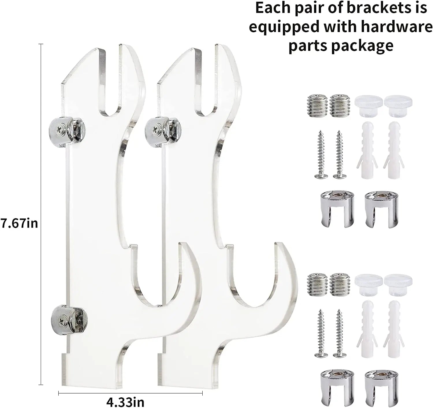 2PCS Acrylic Wall Mount Samurai Sword Stand Holder Rack for Displaying Lightsabers Knives Samurai Sabres Chinese Swords-Staff