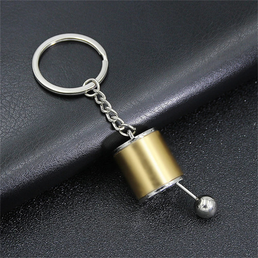 Creative Speed Gearbox Keychain Gear Head Pendant Keyring for Car Key Turbo Hub Brake Disc Charms Shock Absorber Keys Holder