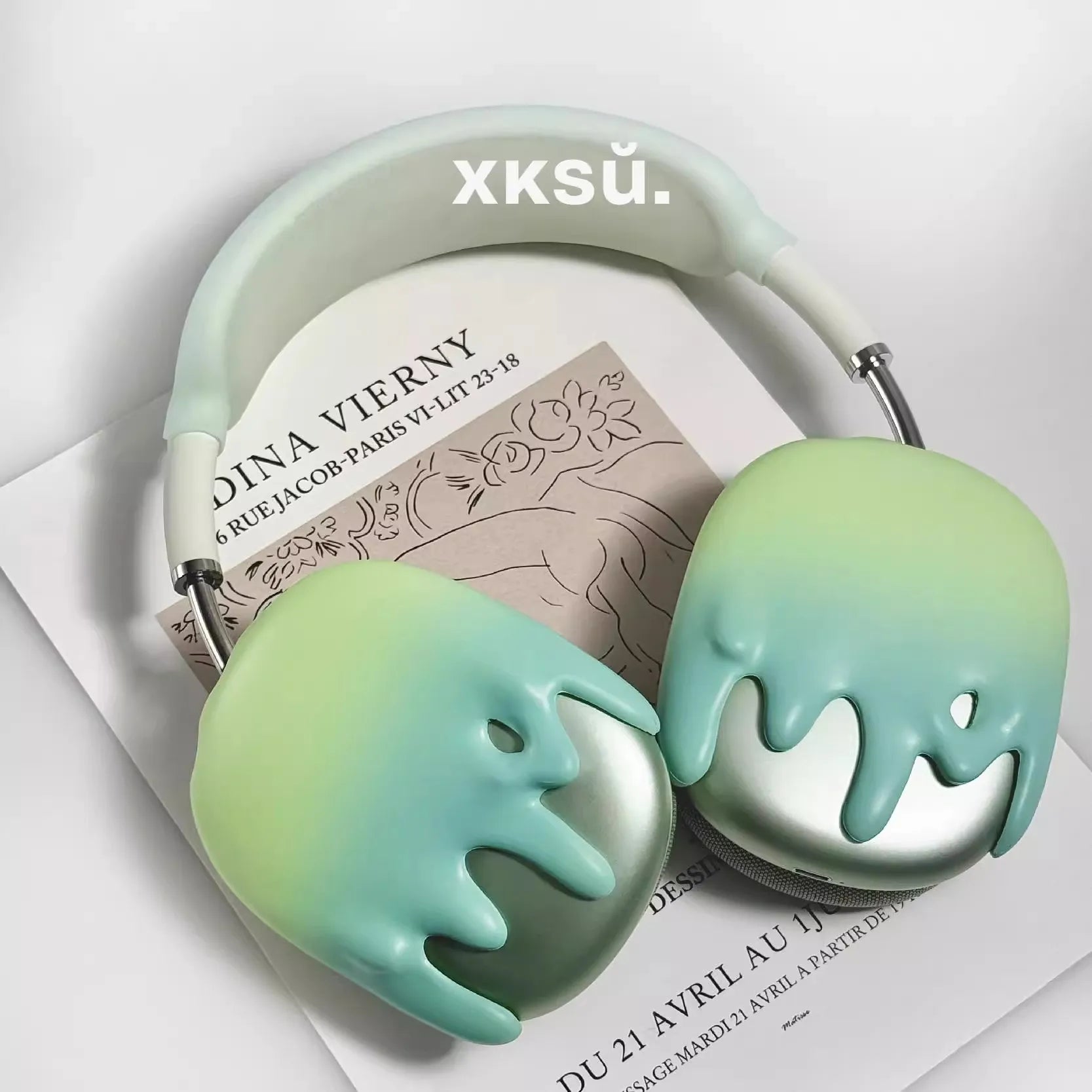 Gradient Case for Airpods Max Case Cover Transparent Creative Headphone Decoration for Airpods Max2 Headphone Case Accessory Y2k
