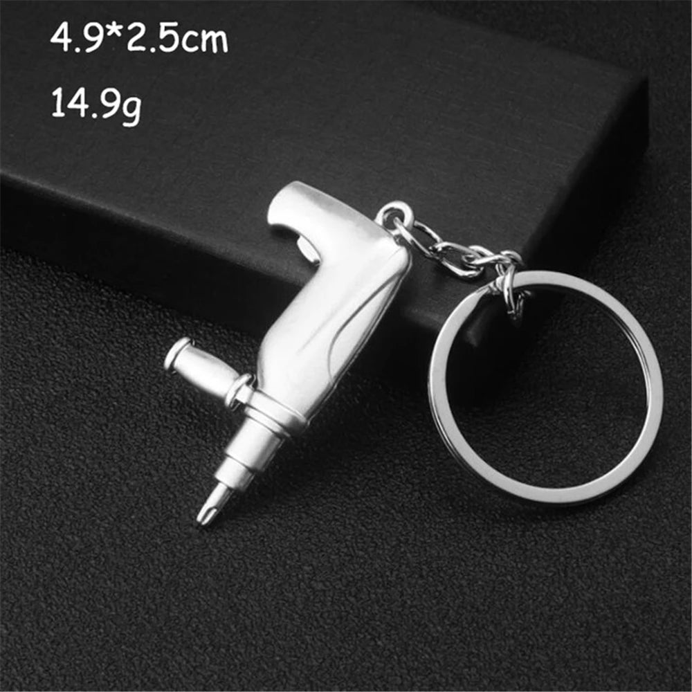 Creative Speed Gearbox Keychain Gear Head Pendant Keyring for Car Key Turbo Hub Brake Disc Charms Shock Absorber Keys Holder