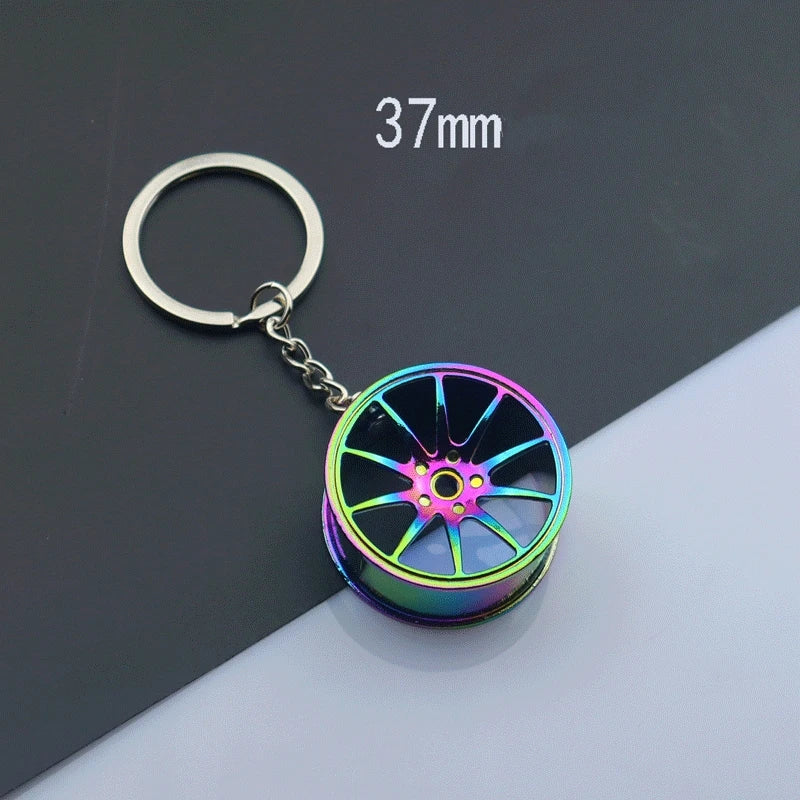 Creative Speed Gearbox Keychain Gear Head Pendant Keyring for Car Key Turbo Hub Brake Disc Charms Shock Absorber Keys Holder