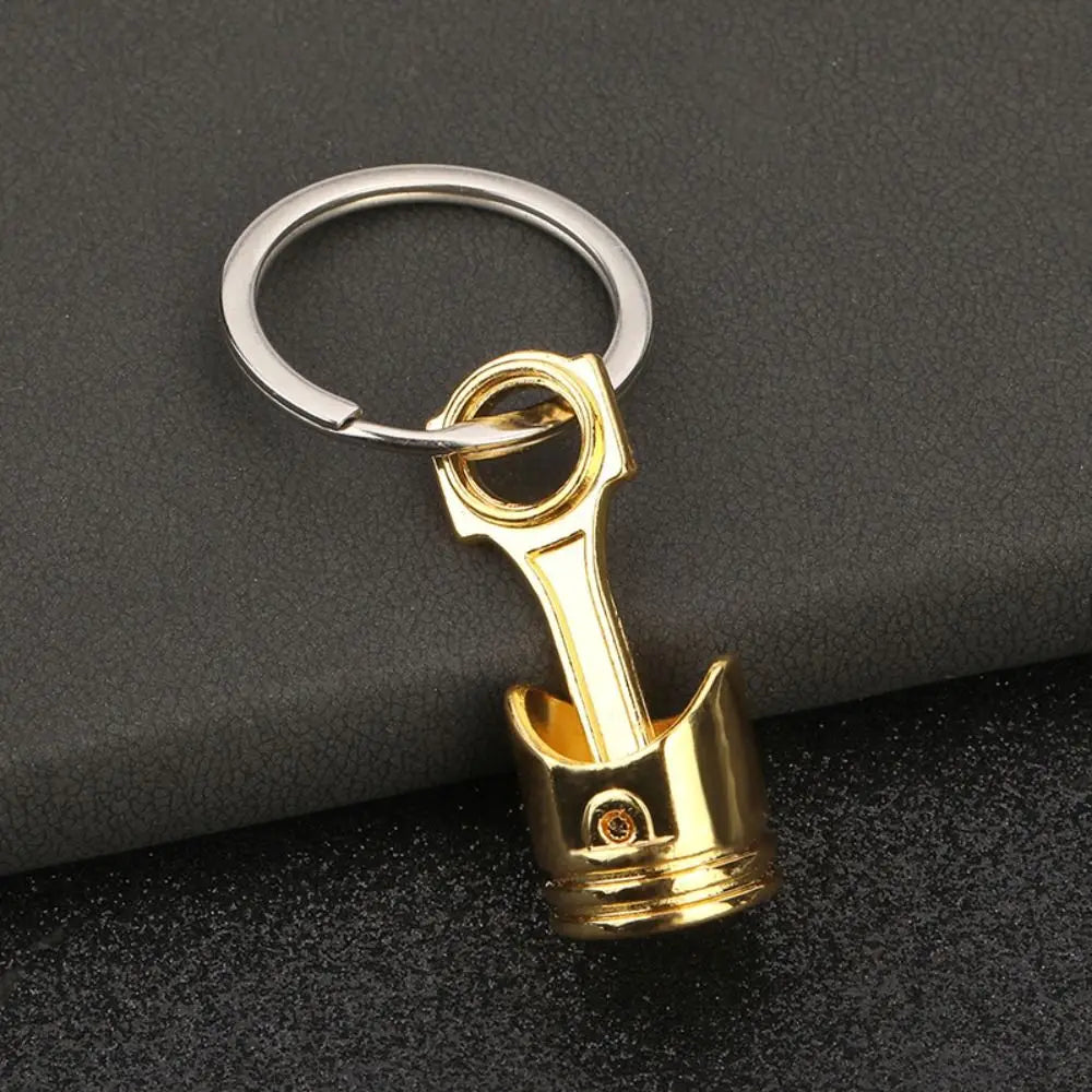 Creative Alloy Car Engine Piston Keychain INS Car Accessories Piston Model Keyring Mini Keyring Auto Parts