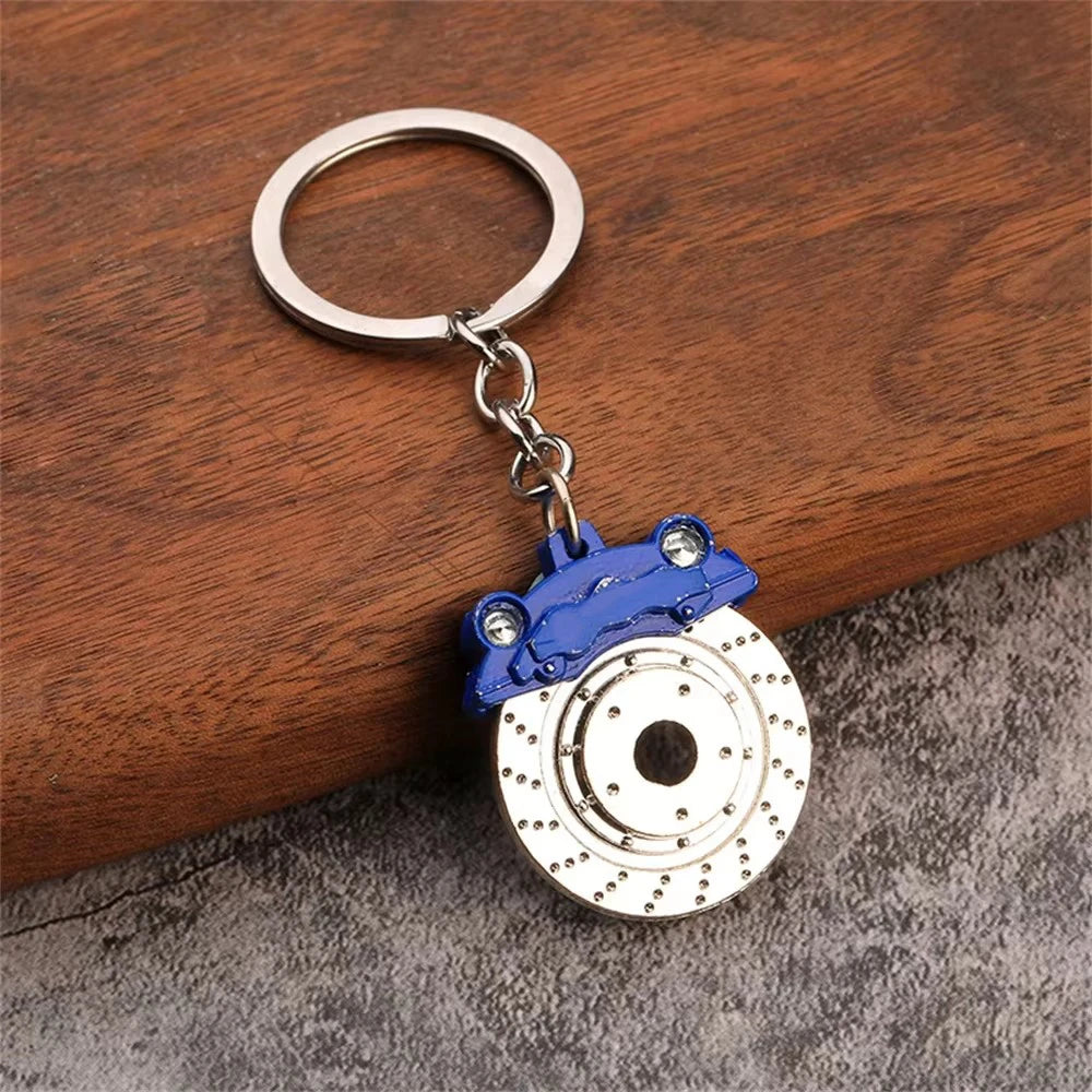 Creative Speed Gearbox Keychain Gear Head Pendant Keyring for Car Key Turbo Hub Brake Disc Charms Shock Absorber Keys Holder
