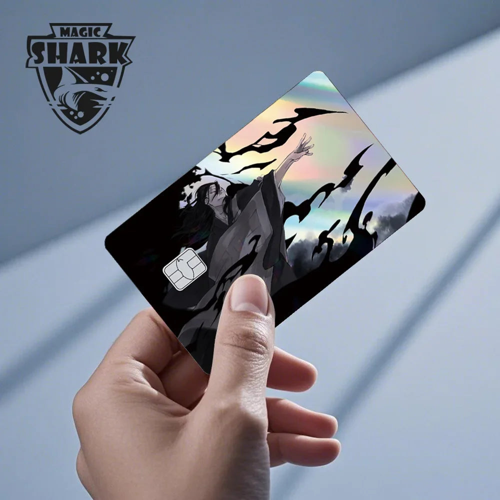 100% New Anime Jujutsu Kaisens Gojo Holographic Laser Shinny Front Credit Debit Bank Card Sticker Film Skin Cover